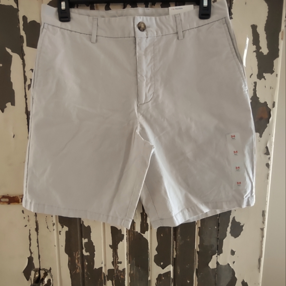 NWT 34 SLIM BY OLD NAVY TAN STRIPE